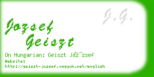 jozsef geiszt business card